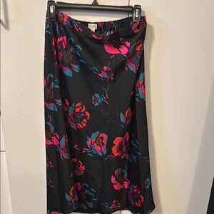 J crew Floral Black Skirt XS
